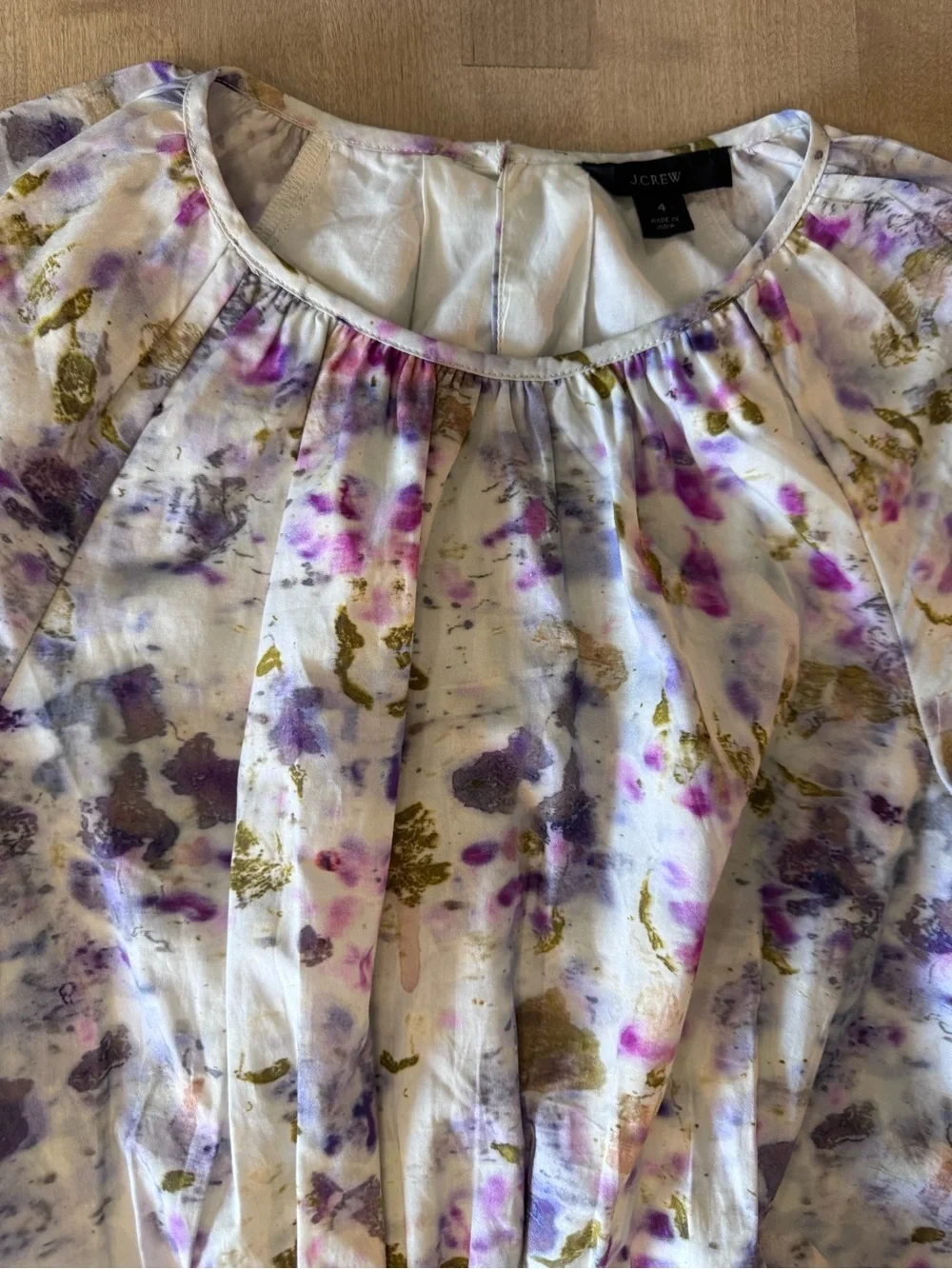 J.Crew Flora Obscura side-cutout dress